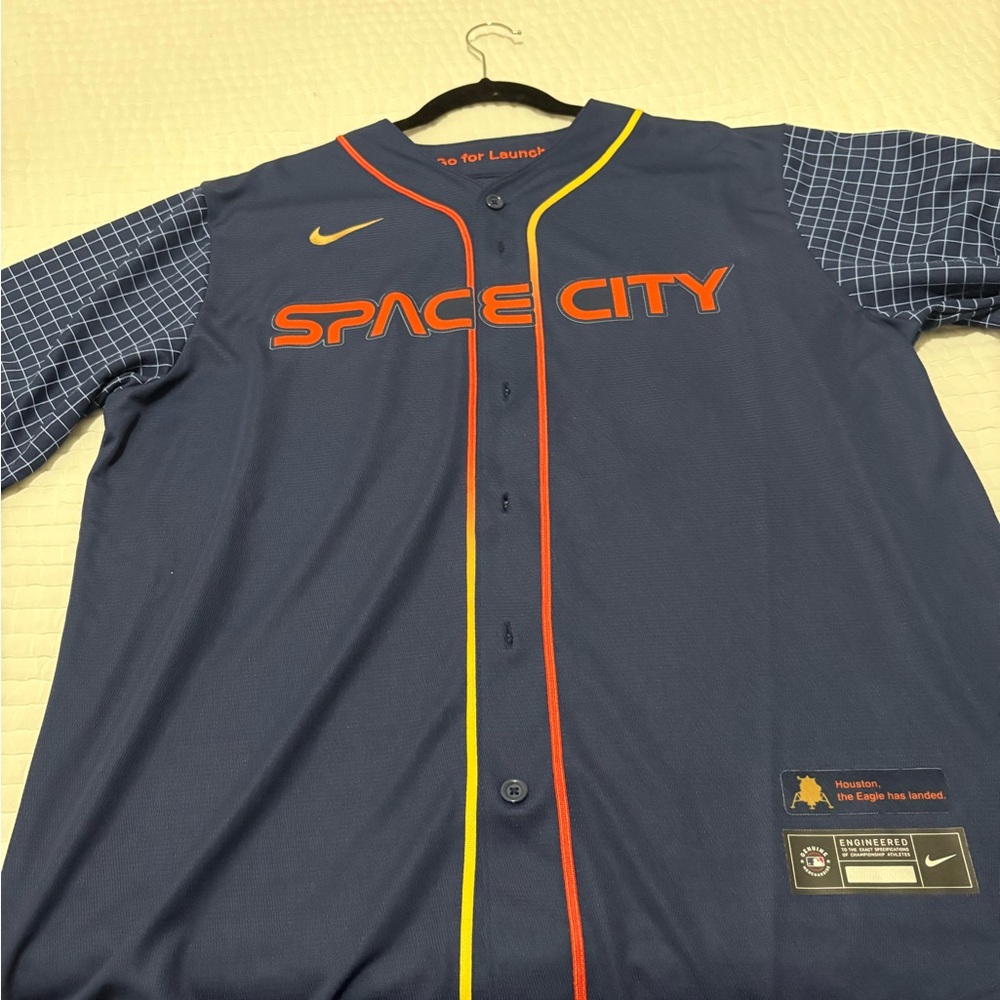 Nike Space City Blue Jersey with Orange Accents